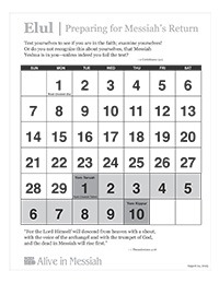 Elul Countdown Chart